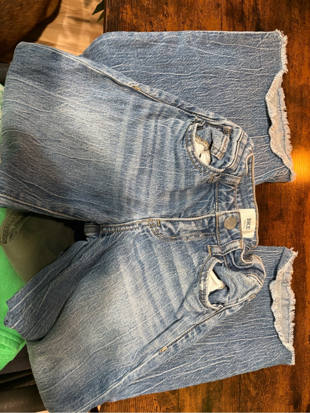 BKE Light Blue Raw-Hem Kids Jeans